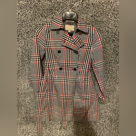 Banana Republic Trench Coat w/ belt Plaid Classic Size XS - Picture 4 of 10